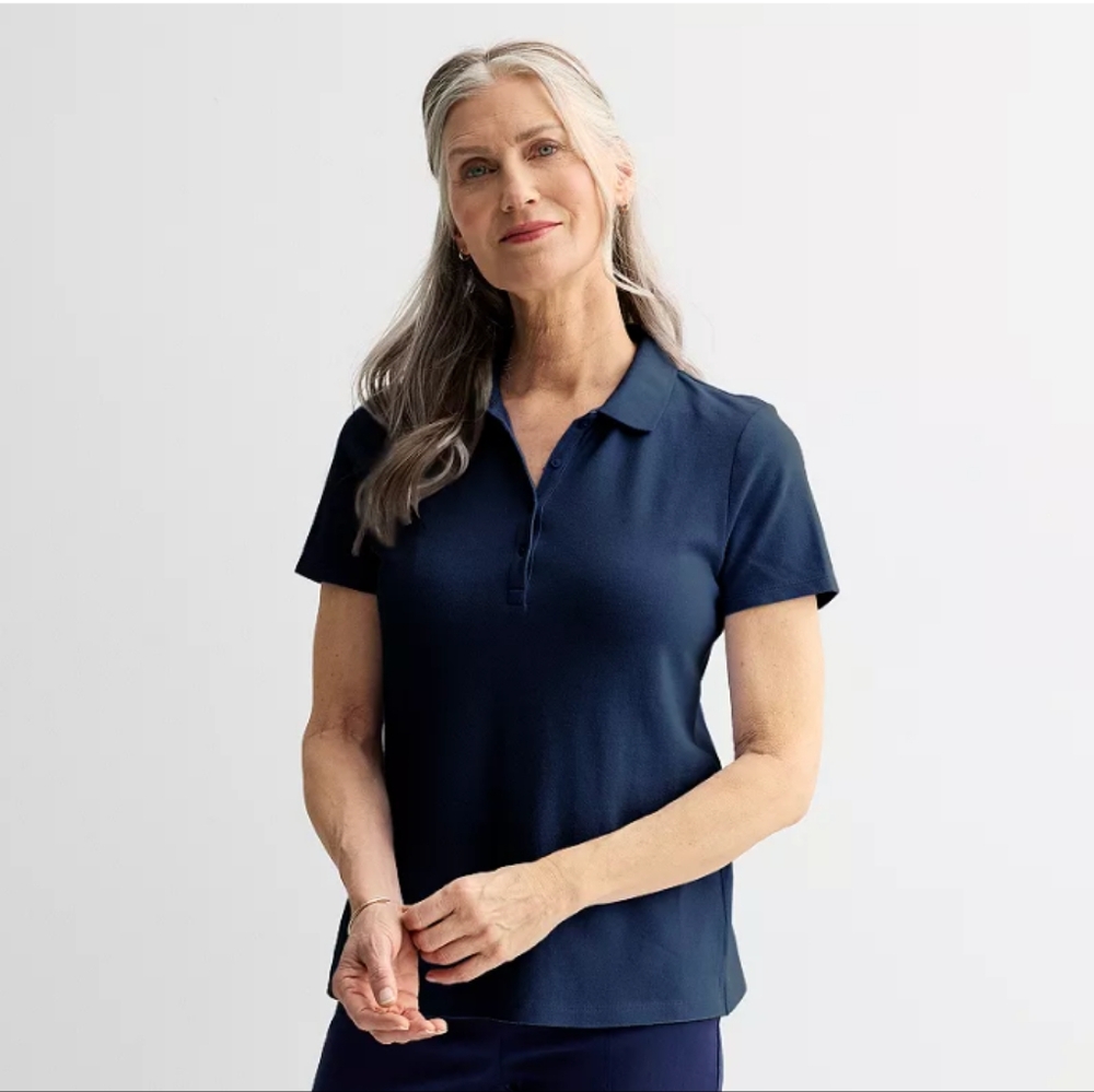 NWT Croft& Barrow The Classic Polo Navy T-shirt Top XXL